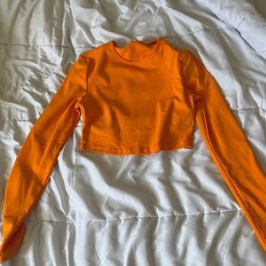 orange crop top